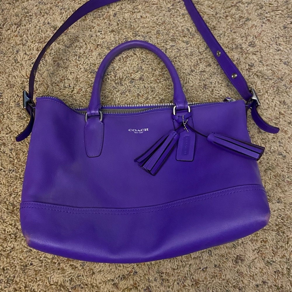 Lightly Used Purple Leather COACH Legacy Purse